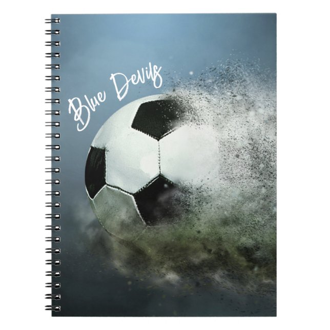 Caderno Espiral Notebook espiral de futebol personalizado (Frente)