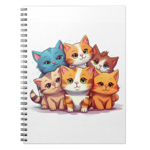 Caderno Espiral Notebook espiral de gatos giros