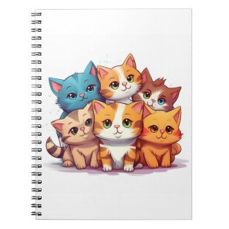 Caderno Espiral Notebook espiral de gatos giros
