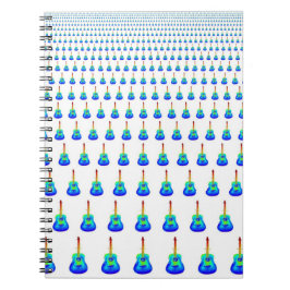 Caderno Espiral Notebook espiral de guitarra azul