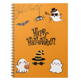 Caderno Espiral Notebook Espiral de Halloween bonito e assustador
