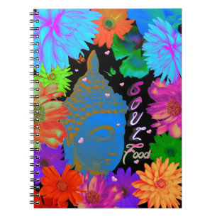 Caderno Espiral Notebook espiral de Jardim da Comida Soul Buddha
