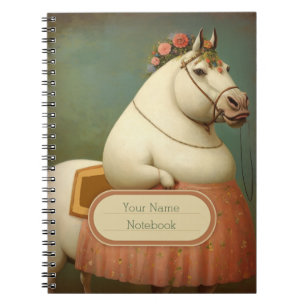 Caderno Espiral Notebook espiral de Lady Horse, Funny Vintage