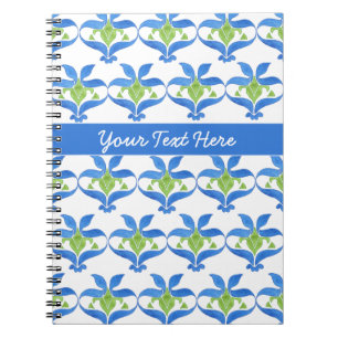 Caderno Espiral Notebook espiral de padrão Art Nouveau personalizá