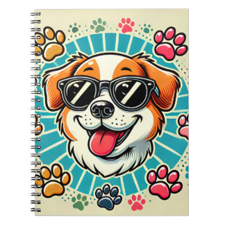 Caderno Espiral Notebook espiral de patas e tons