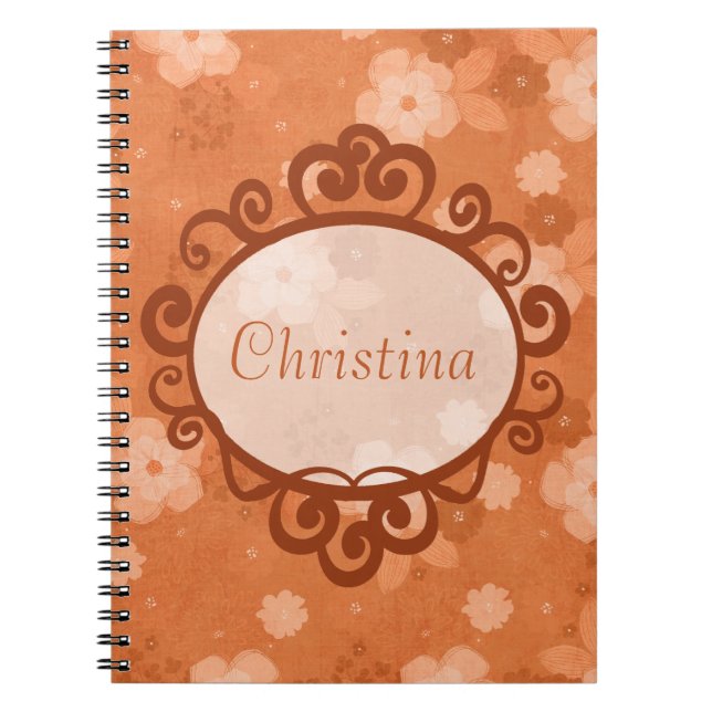 Caderno Espiral Notebook espiral de queda de flores (Frente)