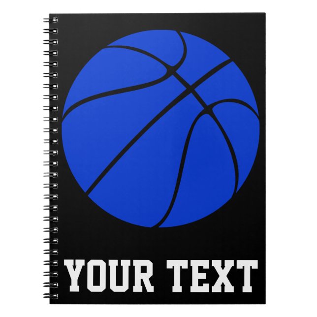 Caderno Espiral Notebook espiral de texto personalizado de basquet (Frente)