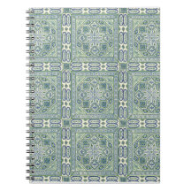 Notebook espiral de textura verde