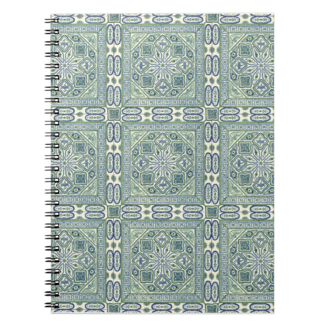 Caderno Espiral Notebook espiral de textura verde (Frente)