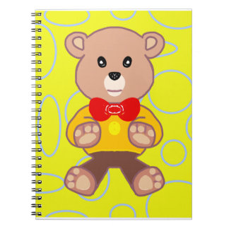 Caderno Espiral Notebook Espiral De Urso De Bowtie Cute Cute Engra