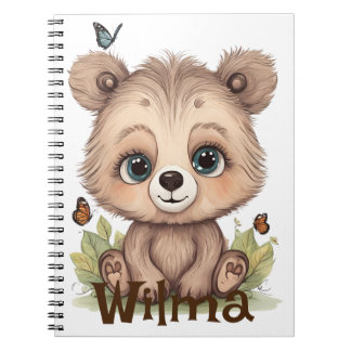 Caderno Espiral Notebook espiral de urso doce personalizado