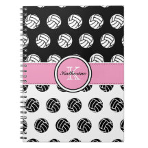 Notebook espiral de vôlei monograma