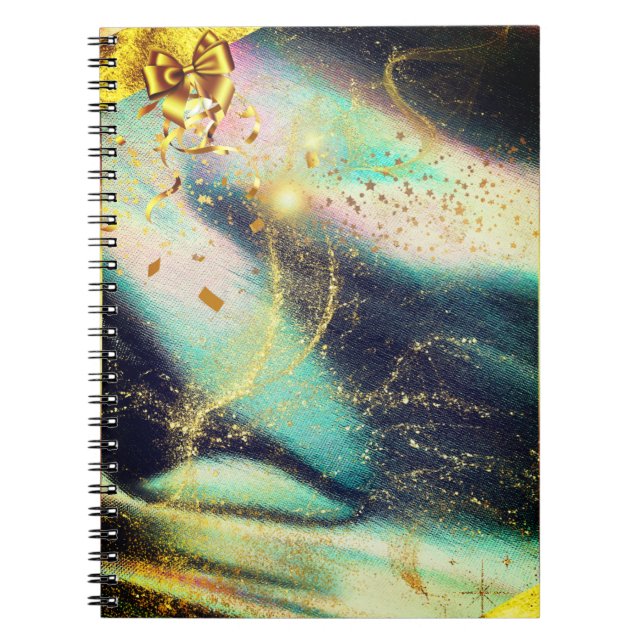 Caderno Espiral Notebook espiral do Arco ouro (Frente)