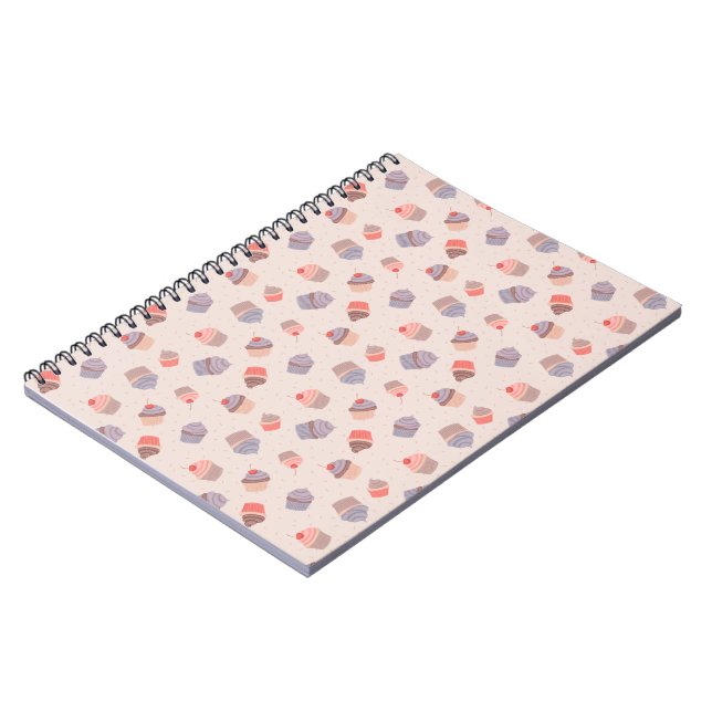 Caderno Espiral Notebook espiral do Cupcake Pastel Confetti (Left Side)