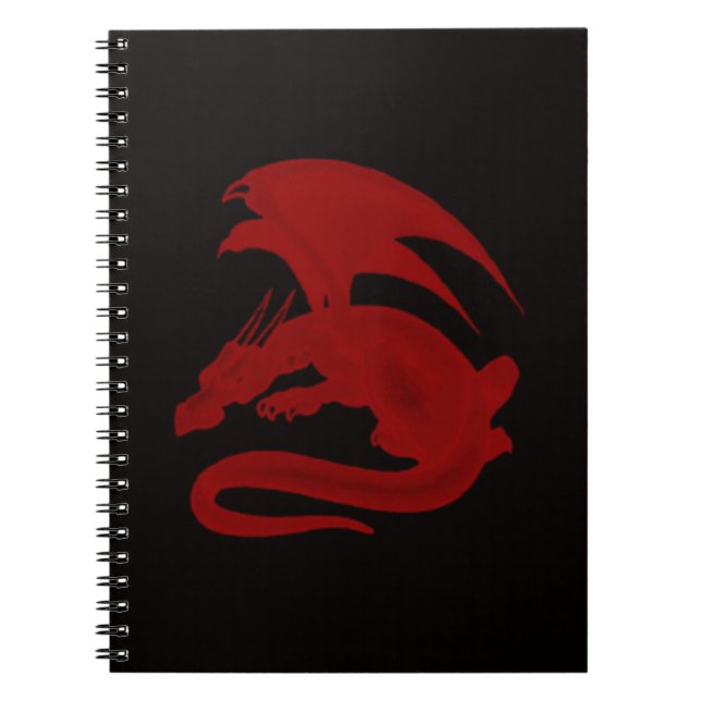 Caderno Espiral Notebook espiral do Dragão Vermelho Drakon Maionio (Frente)