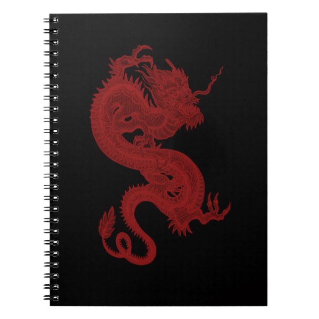 Caderno Espiral Notebook Espiral do Dragão Vermelho Pendragon (Frente)