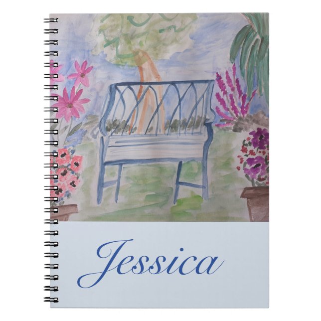 Caderno Espiral Notebook Espiral do Jardim de Verão (Frente)