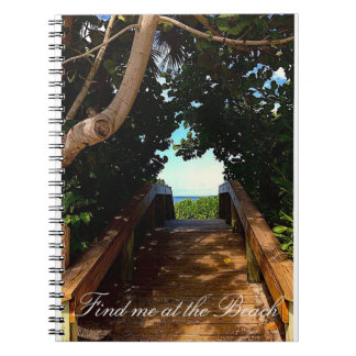 Caderno Espiral Notebook espiral em Boardwalk Beach