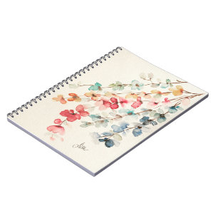 Caderno Espiral Notebook espiral em cascata floral 