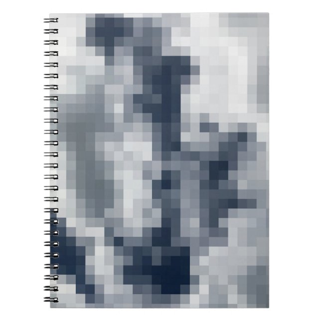 Caderno Espiral Notebook Espiral em Nuvem Pixelado (Frente)