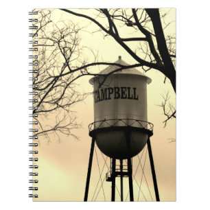 Caderno Espiral Notebook espiral em torre de água Campbell CA
