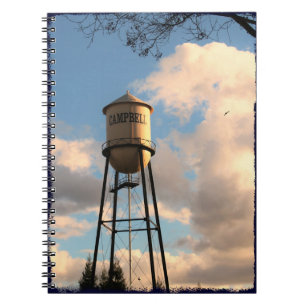 Caderno Espiral Notebook espiral em torre de água Campbell CA