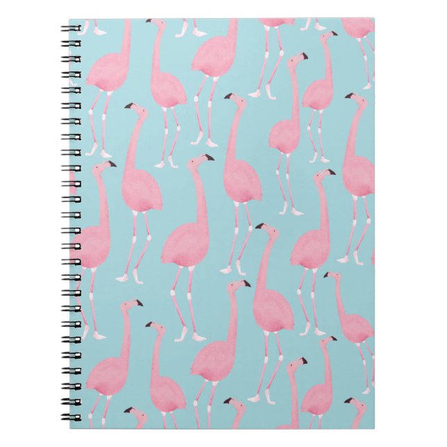 Caderno Espiral Notebook Espiral Flamingo rosa (Frente)