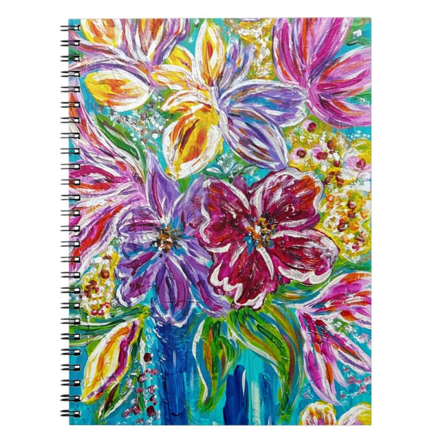 Caderno Espiral Notebook espiral floral (Frente)