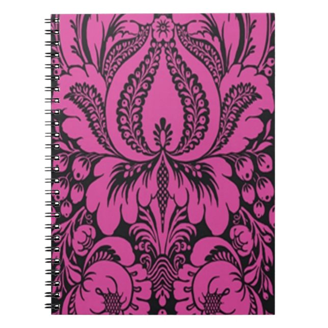 Caderno Espiral Notebook espiral floral cor-de-rosa fantasia (Frente)