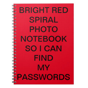 Caderno Espiral Notebook espiral fotográfico em vermelho