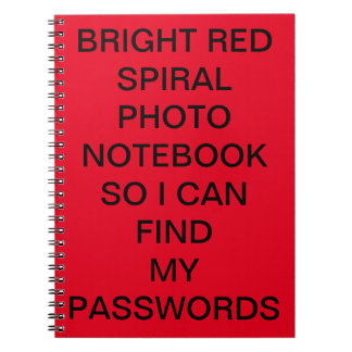 Caderno Espiral Notebook espiral fotográfico em vermelho
