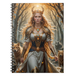 Caderno Espiral Notebook Espiral Freyja   Norse Deusa Inspirada