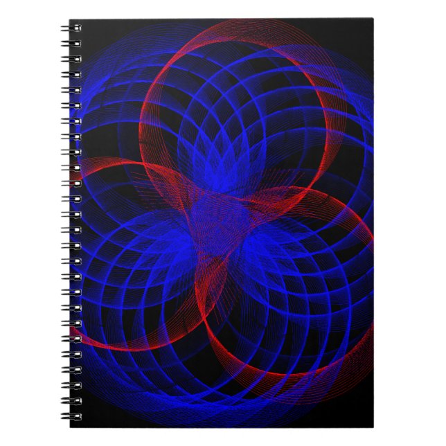 Caderno Espiral Notebook Espiral Geométrico com Ênfase de Aroma Tr (Frente)