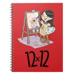Caderno Espiral Notebook espiral infantil 12 x 12 vermelho