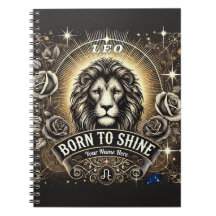 Notebook espiral Leo "Nascer a Brilhar"