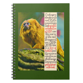 Caderno Espiral Notebook Espiral Lion ouro Tamarin