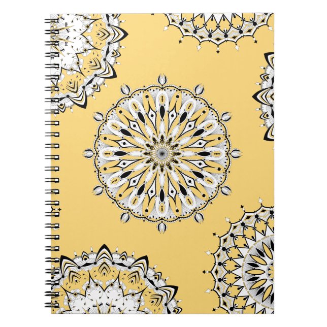 Caderno Espiral Notebook espiral Mandalas 2 amarelo (Frente)