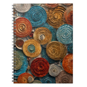 Caderno Espiral Notebook espiral-mosaico - Tom terrestre e oceânic