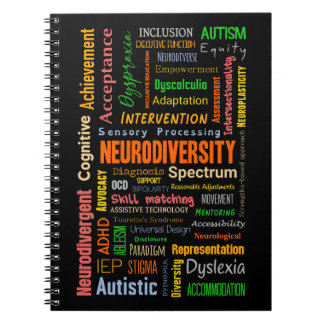 Caderno Espiral Notebook espiral Neurodiversity Autism ADHD