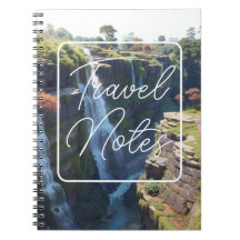 Notebook espiral - notas de Viagem - fundo da natu