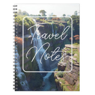 Caderno Espiral Notebook espiral - notas de Viagem - fundo da natu