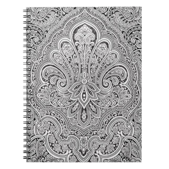 Caderno Espiral Notebook Espiral Paisley Art (Frente)