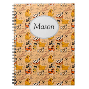 Caderno Espiral Notebook Espiral para Cães Cutes Personalizável