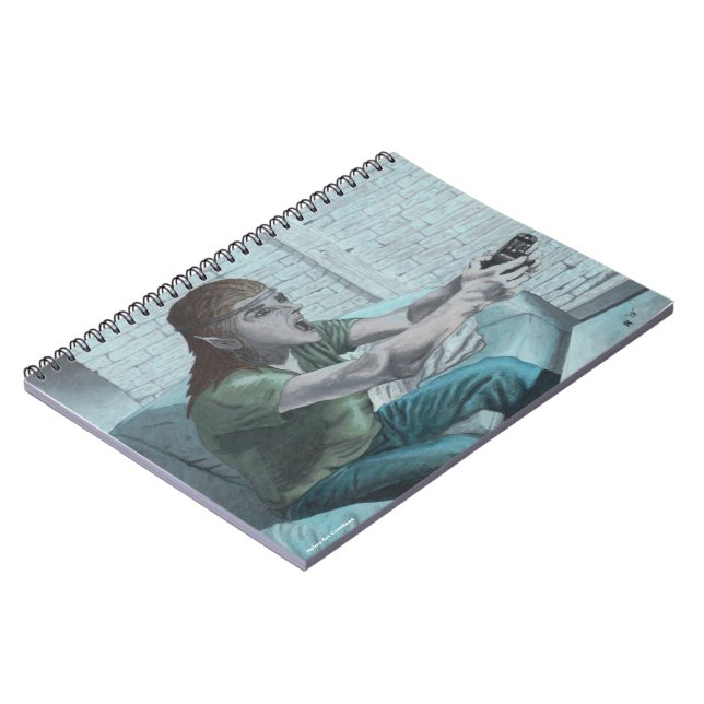 Caderno Espiral Notebook espiral para jogadores de vídeo Elf (Left Side)