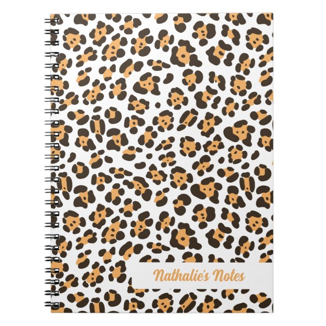 Caderno Espiral Notebook Espiral para Leopardo Bonito (Frente)