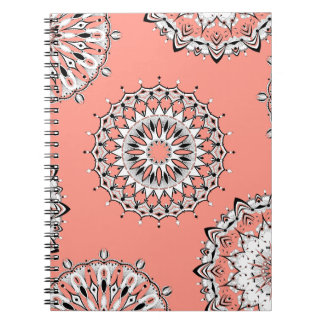 Caderno Espiral Notebook Espiral Peach Mandala 1
