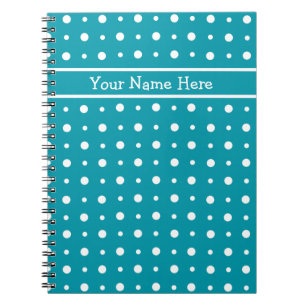 Caderno Espiral Notebook espiral personalizado, Bolinhas brancas n