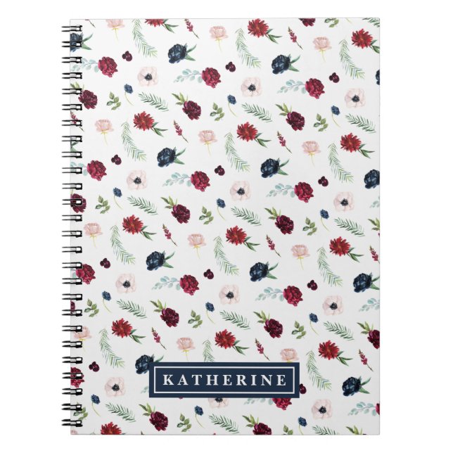 Caderno Espiral Notebook espiral personalizado com padrão do outon (Frente)