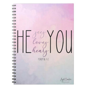 Caderno Espiral Notebook espiral personalizado com tema cristão