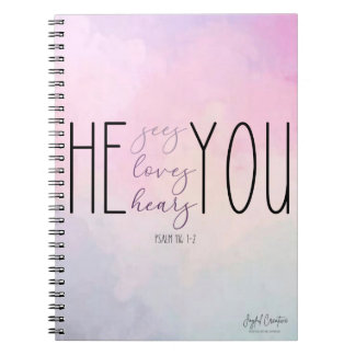 Caderno Espiral Notebook espiral personalizado com tema cristão